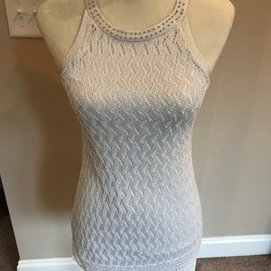 WHBM beaded tunic blouse.